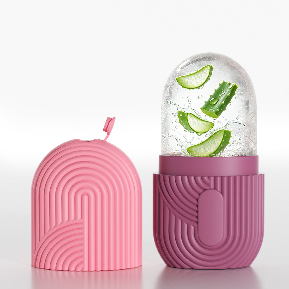 Molde de silicona para cubitos de hielo faciales para el cuidado de la piel