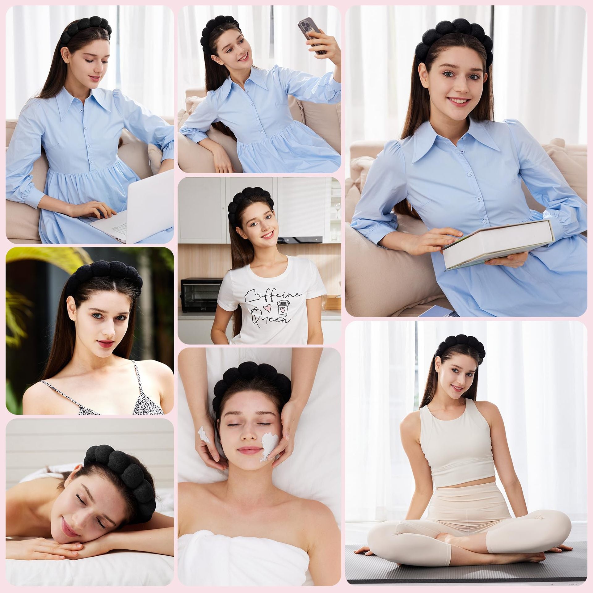 Pack  diadema y muñequeras para SkinCare