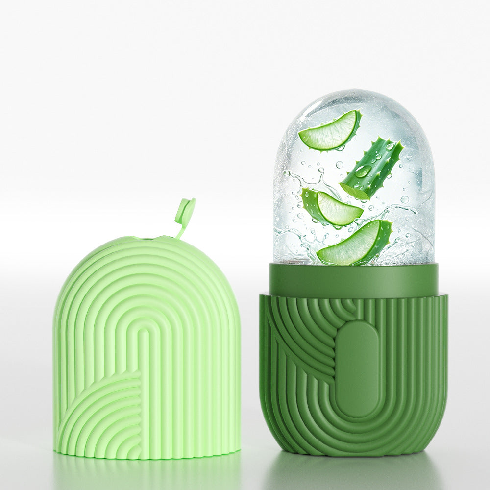 Molde de silicona para cubitos de hielo faciales para el cuidado de la piel