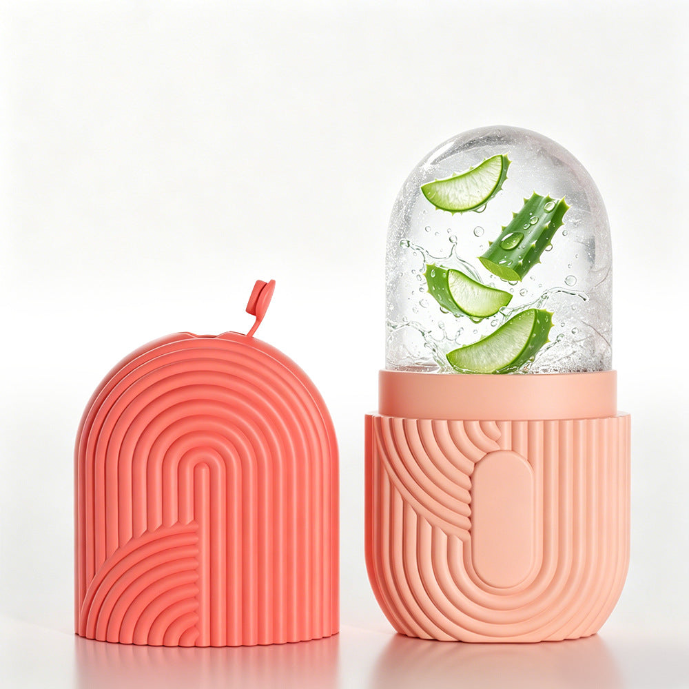 Molde de silicona para cubitos de hielo faciales para el cuidado de la piel