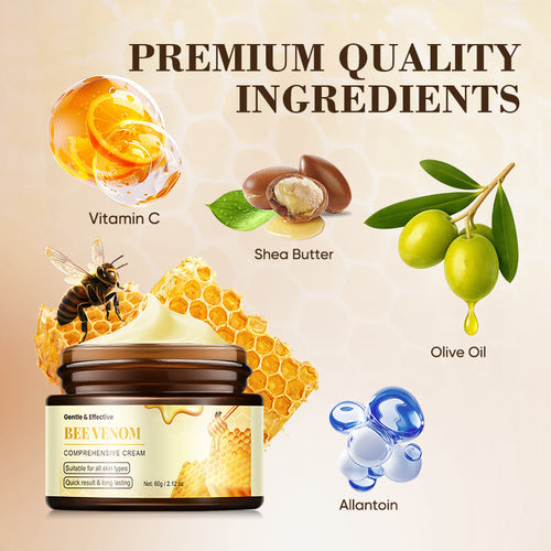 Crema de Veneno de Abeja – Hidratante con Vitamina C, Manteca de Karité y Oliva